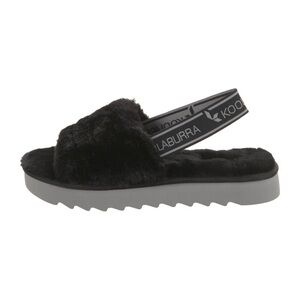 UGG Koolaburra Fluffy Slingback Sandal 8 black gray